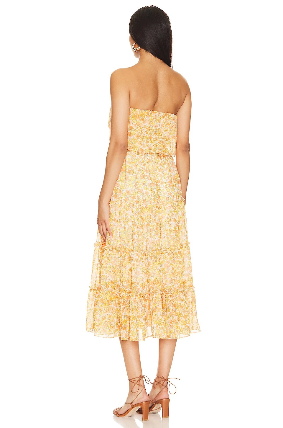 ROBE MAXI VOLANTÉE SANS MANCHES Russett 5 ROBE MAXI VOLANTÉE SANS MANCHES Russett – Image 3