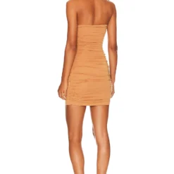 ROBE TATIANA Camel -Pas Cher Tendricia Magasin AAYR WD68 V3