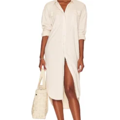 ROBE CHEMISE PORTER Sea Salt