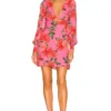 ROBE COURTE CASTIEL Pink Bouquet 1 ROBE COURTE CASTIEL Pink Bouquet -Pas Cher Tendricia Magasin AFFM WD110 V1