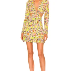 ROBE COURTE SWINTON Spring Lime Ditsy