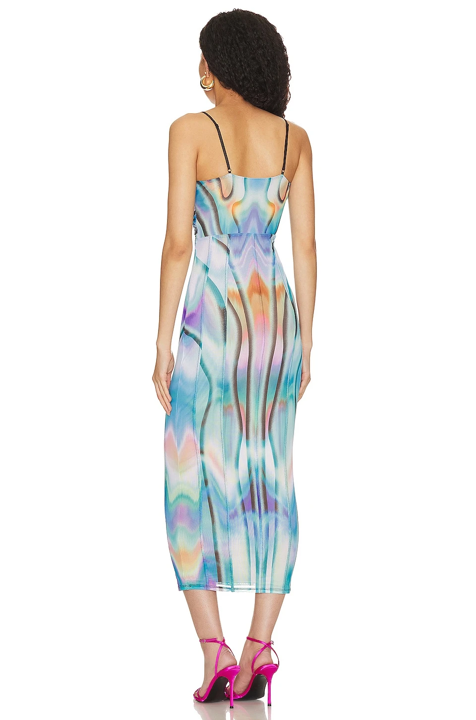 ROBE MAXI SHANE Cyber Blue Metaverse 5 ROBE MAXI SHANE Cyber Blue Metaverse – Image 3