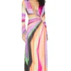 ROBE MAXI CLARIO Mod Stripe -Pas Cher Tendricia Magasin AFFM WD254 V1
