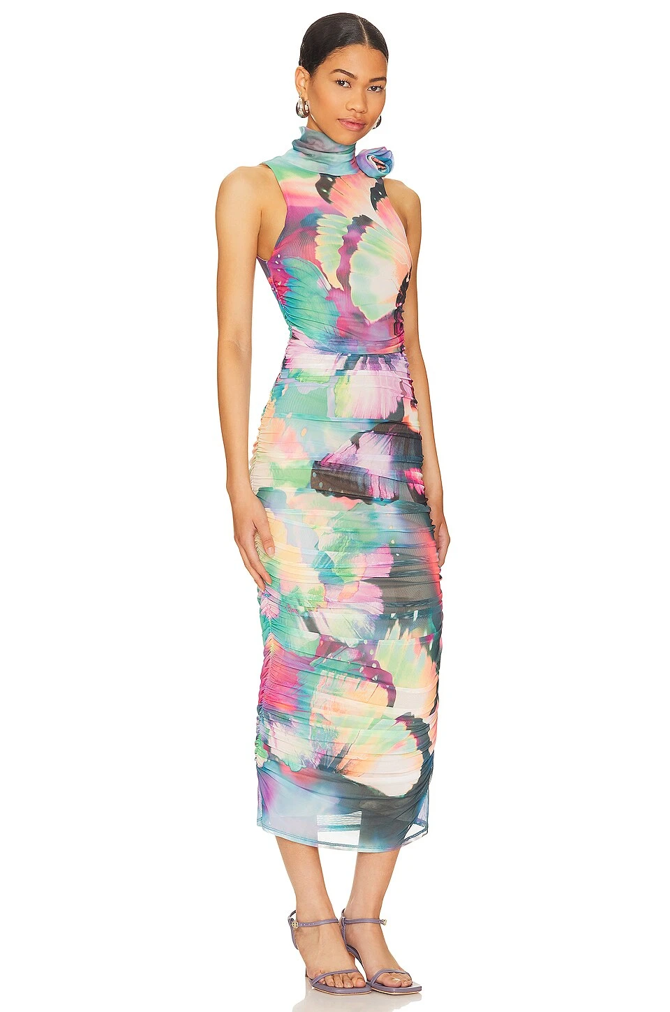 ROBE MAXI FLORELLA Abstract Butterfly 4 ROBE MAXI FLORELLA Abstract Butterfly – Image 2