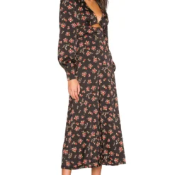 ROBE MI-LONGUE VIOLA Noir Rose Garden -Pas Cher Tendricia Magasin AFFM WD92 V2