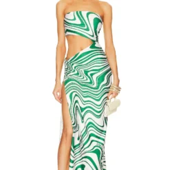 ROBE GWEN Green Swirl