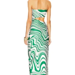 ROBE GWEN Green Swirl -Pas Cher Tendricia Magasin AGUA WD85 V4