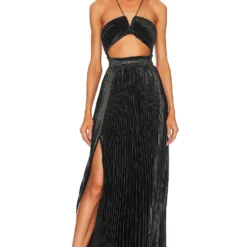 ROBE DE SOIRÉE GILDA Metallic Black -Pas Cher Tendricia Magasin AIFS WD41 V1 1