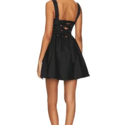 Alice + Olivia ROBE SAIGE Black -Pas Cher Tendricia Magasin ALI WD1052 V3