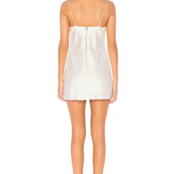 Alice + Olivia ROBE CARACO COURTE HARMONY Off White -Pas Cher Tendricia Magasin ALI WD650 V3