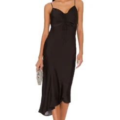 AllSaints ROBE ALEXIA Black -Pas Cher Tendricia Magasin ALLR WD107 V4