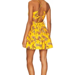 A.L.C. ROBE AMBROSE Limone Multi -Pas Cher Tendricia Magasin ALX WD436 V3