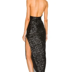 ROBE DE SOIRÉE SAMBA Black Sequin -Pas Cher Tendricia Magasin AMAN WD1374 V3