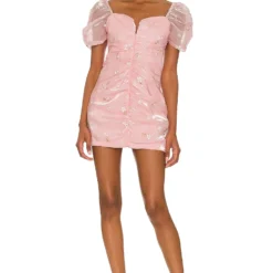 ROBE SKYLARK Pink Embroidery