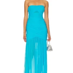 ROBE DE SOIRÉE LEVI Tropical Turquoise -Pas Cher Tendricia Magasin AMAN WD1841 V1 1