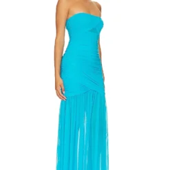 ROBE DE SOIRÉE LEVI Tropical Turquoise -Pas Cher Tendricia Magasin AMAN WD1841 V2