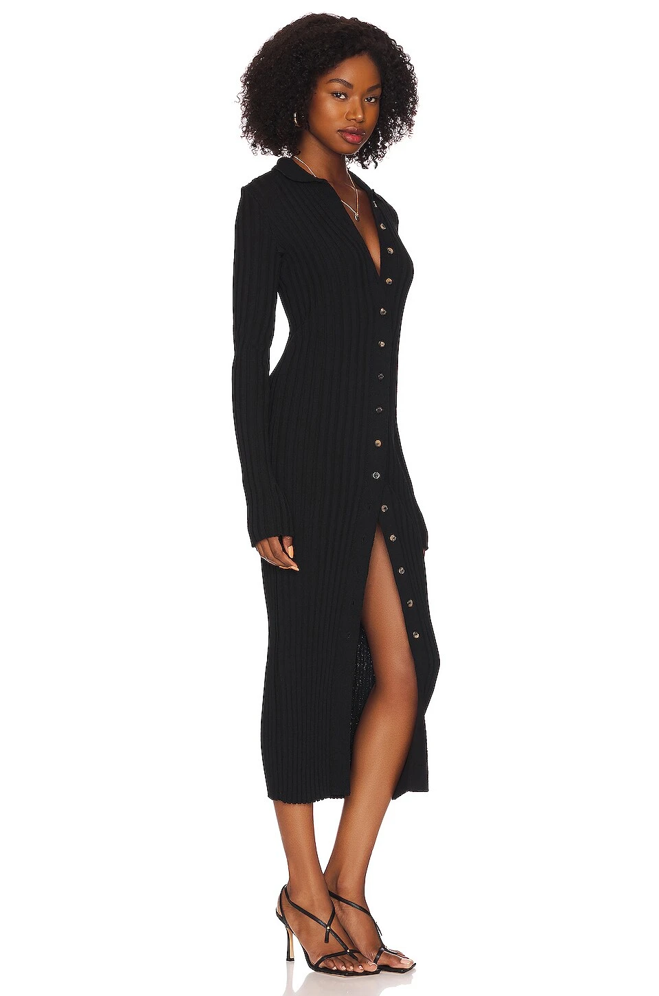 ANINE BING ROBE MI-LONGUE JOSLYN Black 4 ANINE BING ROBE MI-LONGUE JOSLYN Black – Image 2