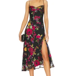 ROBE GAIA Green & Pink Floral -Pas Cher Tendricia Magasin ASTR WD330 V1