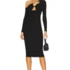 ROBE AVEC DÉCOUPE ASYMÉTRIQUE Black -Pas Cher Tendricia Magasin ASTR WD334 V1