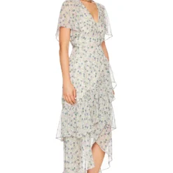 ROBE ADELLA Green & Purple Floral 7 ROBE ADELLA Green & Purple Floral -Pas Cher Tendricia Magasin ASTR WD366 V2