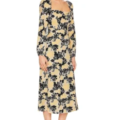ROBE HAYDEN Black & Yellow Floral 6 ROBE HAYDEN Black & Yellow Floral -Pas Cher Tendricia Magasin ASTR WD371 V2