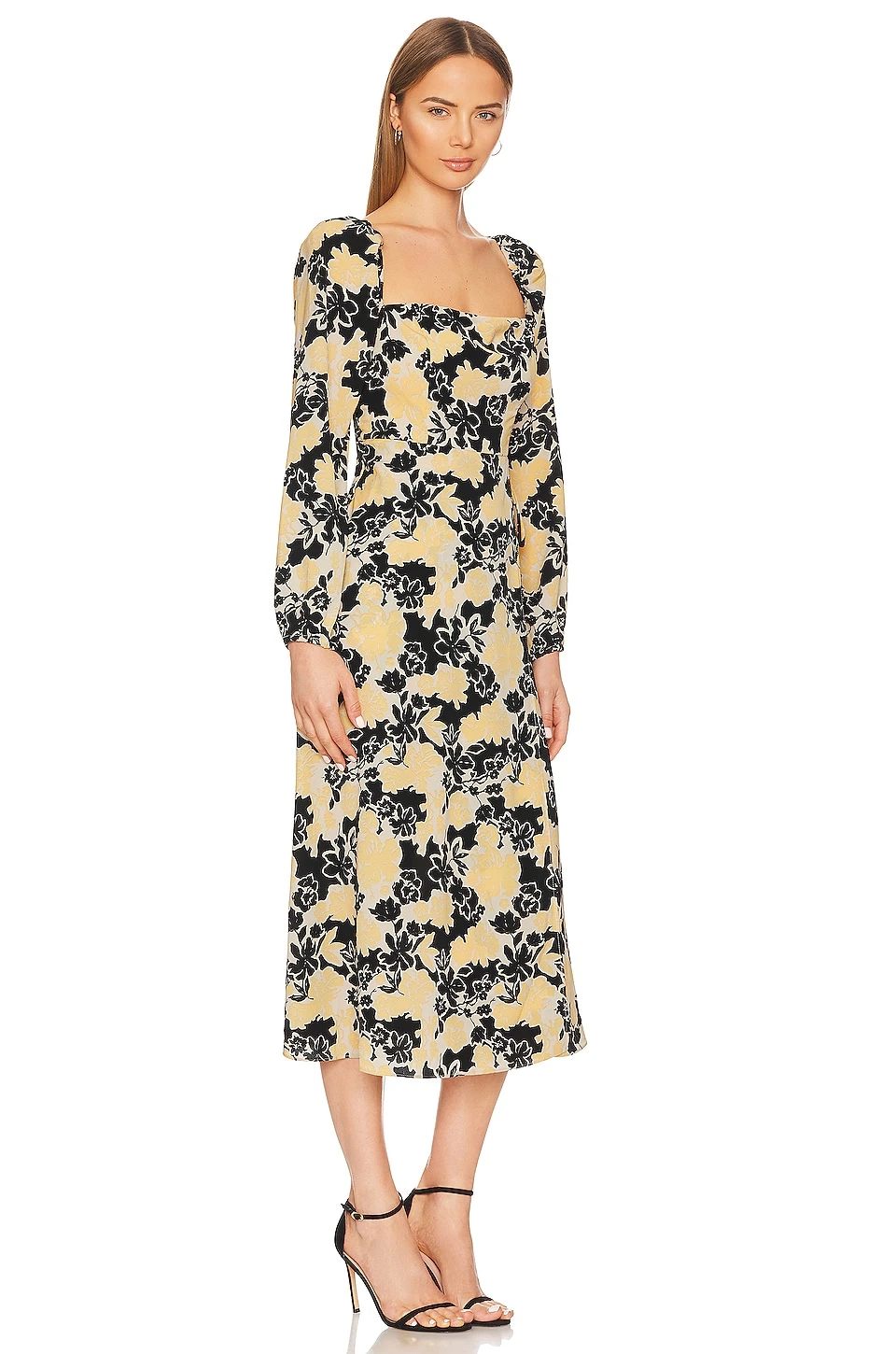 ROBE HAYDEN Black & Yellow Floral 4 ROBE HAYDEN Black & Yellow Floral – Image 2