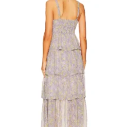 ROBE MIDSUMMER Lavender Multi Floral 7 ROBE MIDSUMMER Lavender Multi Floral -Pas Cher Tendricia Magasin ASTR WD386 V3