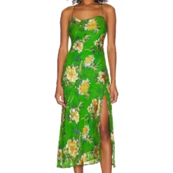ROBE GAIA Green & Pink Floral -Pas Cher Tendricia Magasin ASTR WD414 V1 1