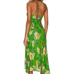 ROBE GAIA Green & Pink Floral -Pas Cher Tendricia Magasin ASTR WD414 V3