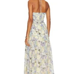 ROBE ROZINA Blue & Green Floral -Pas Cher Tendricia Magasin ASTR WD437 V3