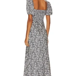 ROBE MAXI SYLVIE Navy Ditsy -Pas Cher Tendricia Magasin ASTR WD447 V3