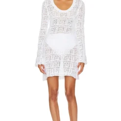 ROBE COURTE PATCHWORK Bleach White