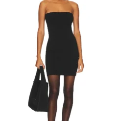 ALEXANDER WANG ROBE COURTE SKEWED LOGO Black