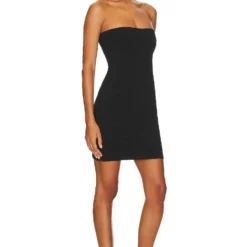 ALEXANDER WANG ROBE COURTE SKEWED LOGO Black -Pas Cher Tendricia Magasin AWAR WD11 V3