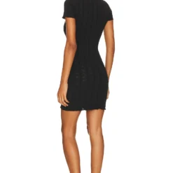 ALEXANDER WANG ROBE MINI ENCOLURE LARGE Black -Pas Cher Tendricia Magasin AWAR WD16 V3