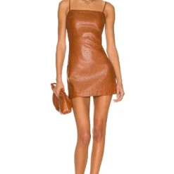 Bardot ROBE CROC Tan Croc