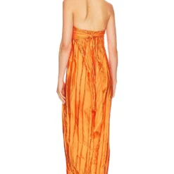 ROBE MAXI ARIEL Aperol -Pas Cher Tendricia Magasin BBAB WD80 V3