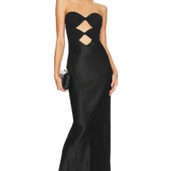 BEC + BRIDGE ROBE MAXI HALLE STRAPLESS Black