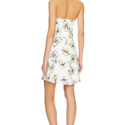 BEC + BRIDGE ROBE COURTE GISELLE STRAPLESS Ivory Print -Pas Cher Tendricia Magasin BECA WD486 V3