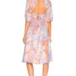 BCBGeneration ROBE OPEN BACK MIDI Abstract Tie Dye -Pas Cher Tendricia Magasin BGEN WD904 V3