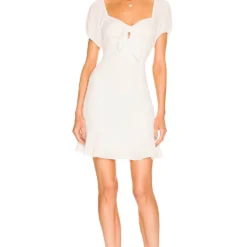 BCBGeneration ROBE PUFF SLEEVE White