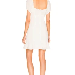 BCBGeneration ROBE PUFF SLEEVE White -Pas Cher Tendricia Magasin BGEN WD908 V3