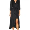 ROBE MI-LONGUE RUFFLE SURPLCE Black 2 ROBE MI-LONGUE RUFFLE SURPLCE Black -Pas Cher Tendricia Magasin BOBI WD1357 V1