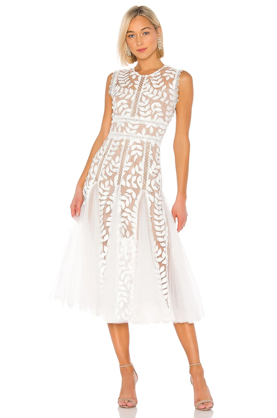 ROBE MI-LONGUE SABA White 3 ROBE MI-LONGUE SABA White