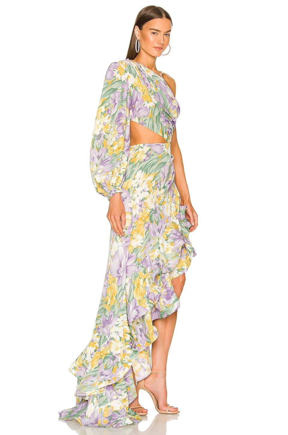 ROBE MAXI TROPICS Lavender & Multicolor 4 ROBE MAXI TROPICS Lavender & Multicolor – Image 2