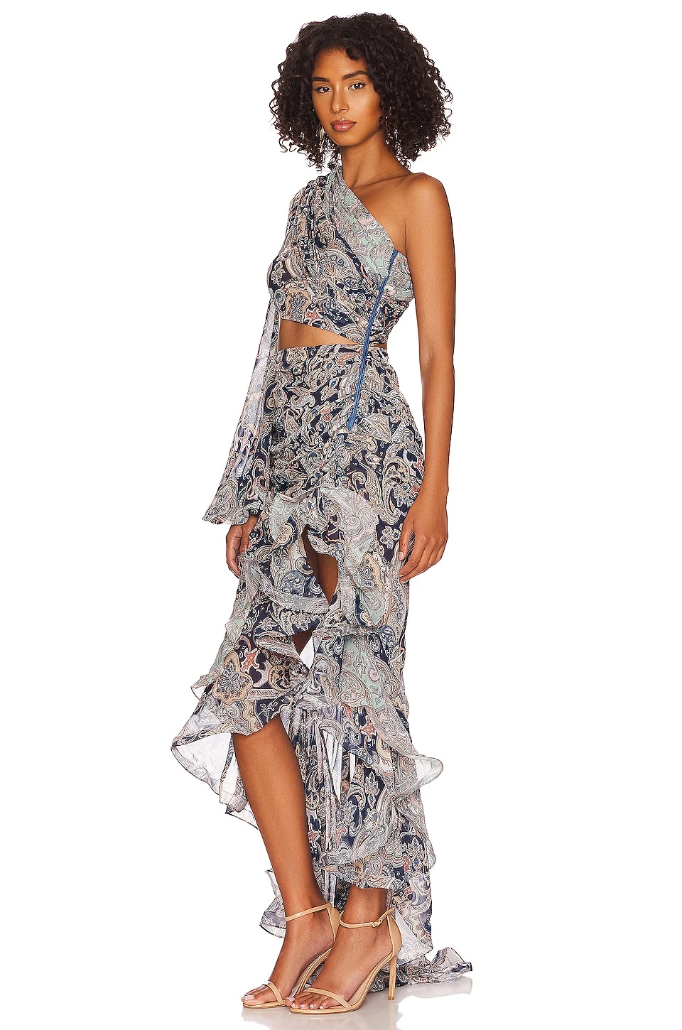 ROBE DE SOIRÉE SARA Blue Multi 5 ROBE DE SOIRÉE SARA Blue Multi – Image 3