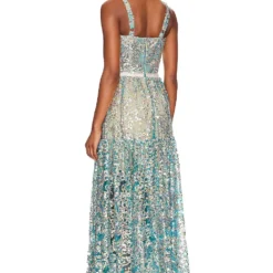 ROBE DE SOIRÉE MIDNIGHT Turquoise -Pas Cher Tendricia Magasin BROR WD496 V3