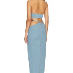 ROBE NAOMI Blue Denim 7 ROBE NAOMI Blue Denim -Pas Cher Tendricia Magasin BROR WD525 V3