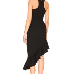 Cinq A Sept ROBE MI-LONGUE WILLA Black -Pas Cher Tendricia Magasin CINR WD238 V3