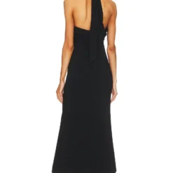 Cinq A Sept ROBE MI-LONGUE ADELA Black -Pas Cher Tendricia Magasin CINR WD313 V3